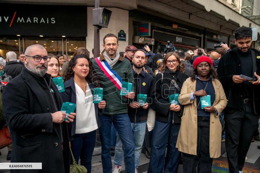 Protest Against Shein's Opening at BHV - Paris