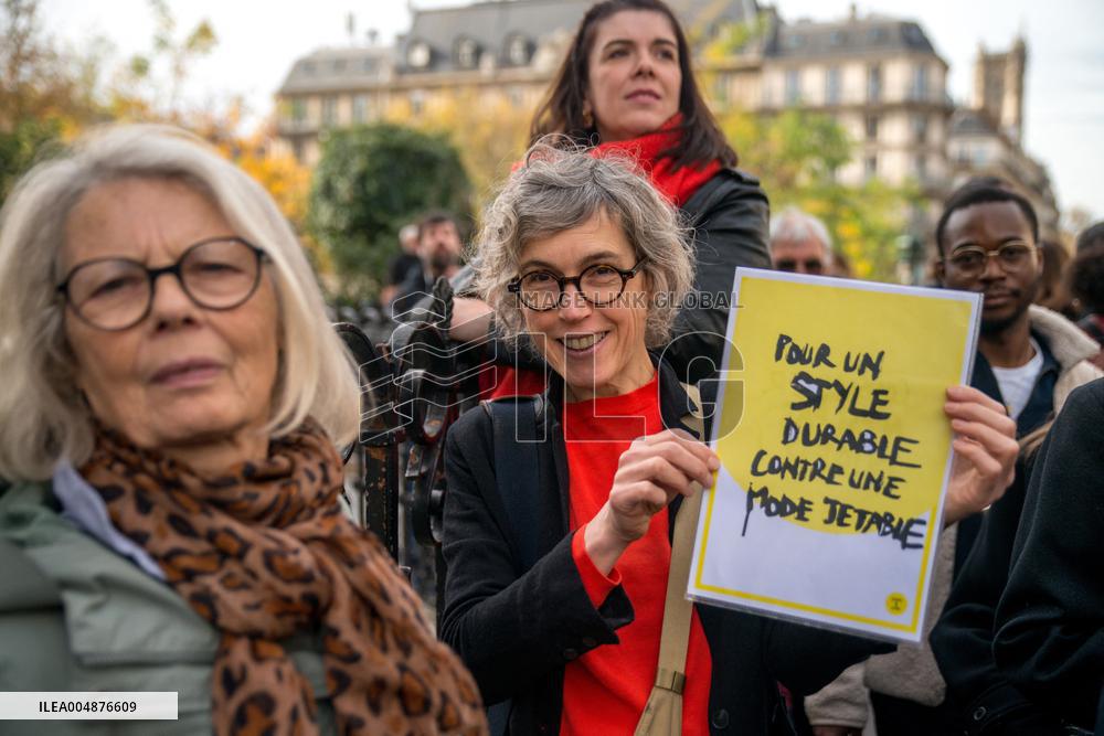 Protest Against Shein's Opening at BHV - Paris