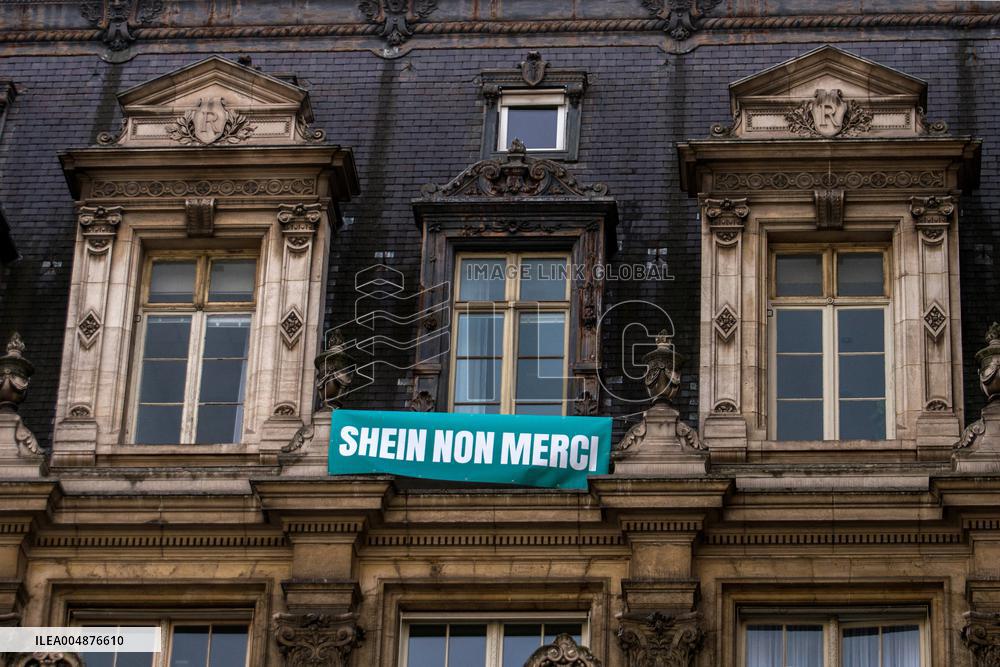 Protest Against Shein's Opening at BHV - Paris