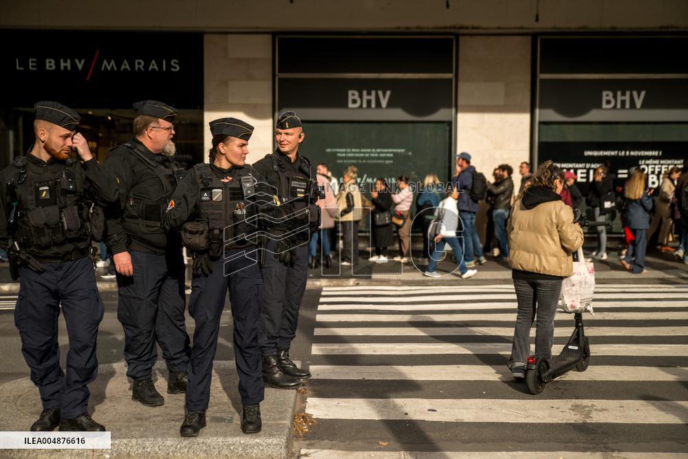 Protest Against Shein's Opening at BHV - Paris