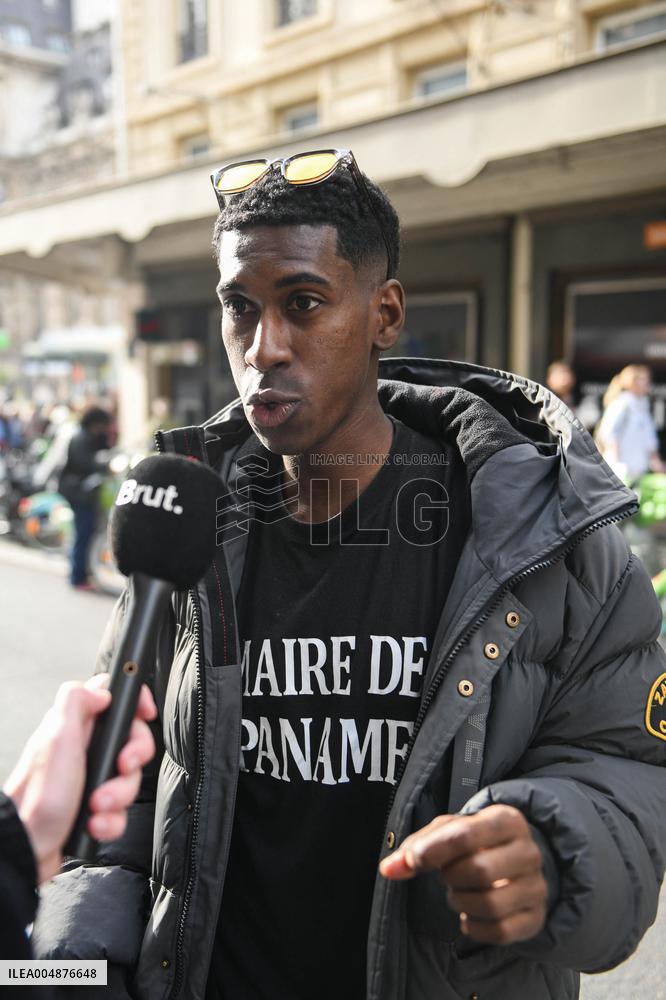 Influencer Wili la Prod Near the BHV Store - Paris