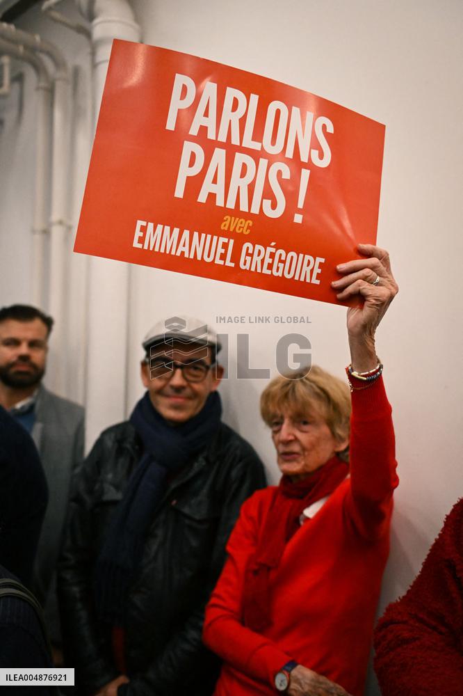 Inauguration of Emmanuel Gregoire local campaign in Paris FA
