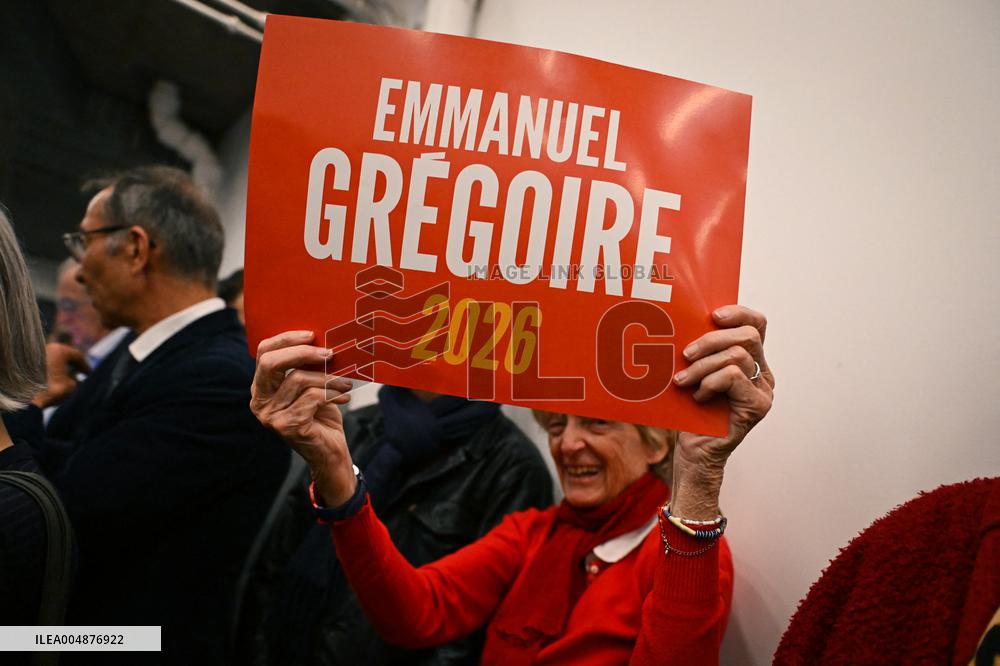 Inauguration of Emmanuel Gregoire local campaign in Paris FA