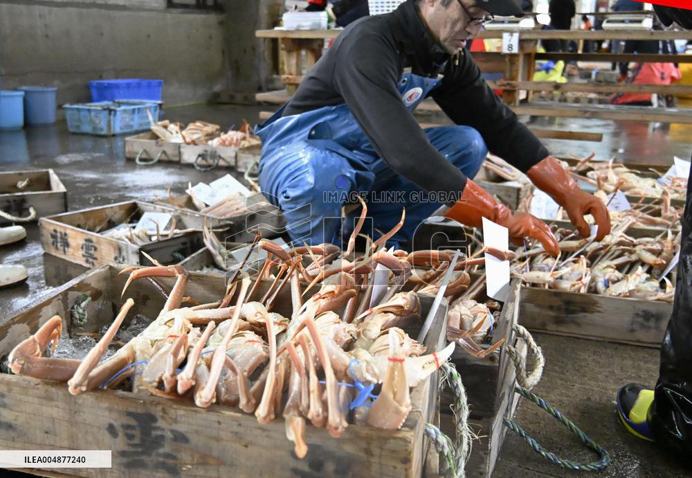 Snow crab fishing season in Japan