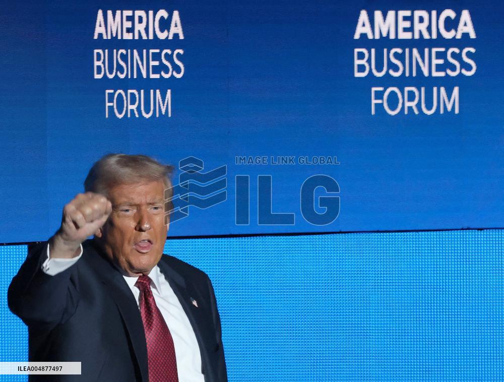 President Trump At American Business Forum - Miami
