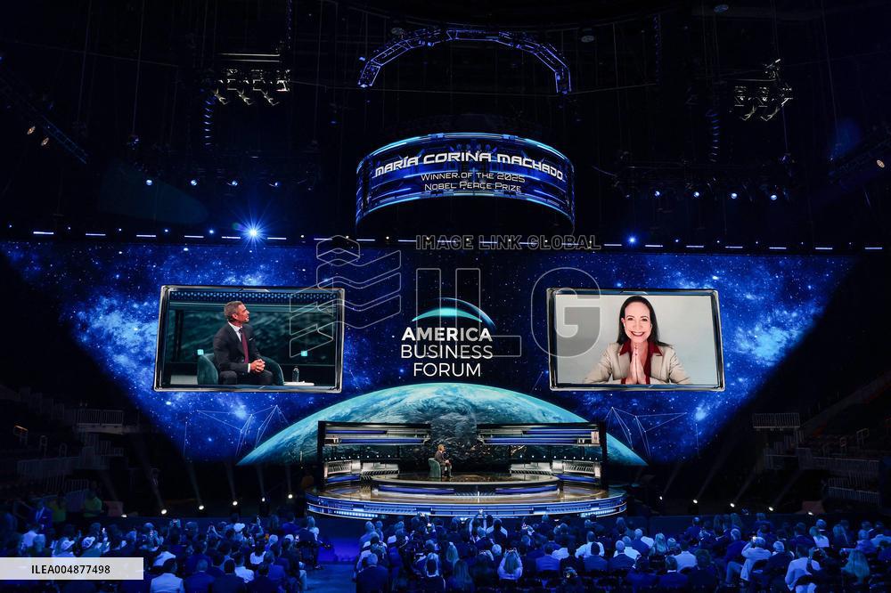 María Corina Machado At American Business Forum - Miami