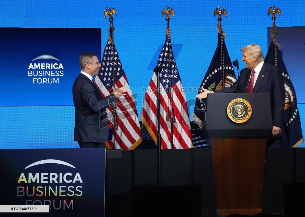 President Trump At American Business Forum - Miami