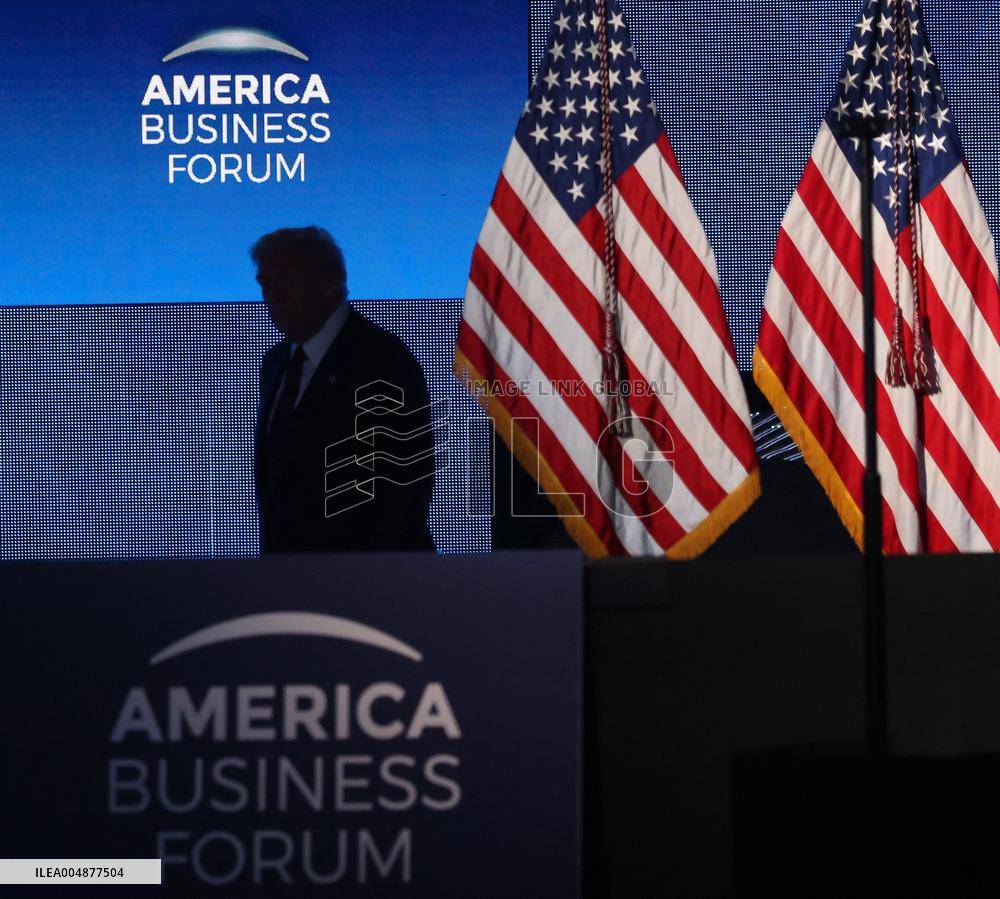 President Trump At American Business Forum - Miami