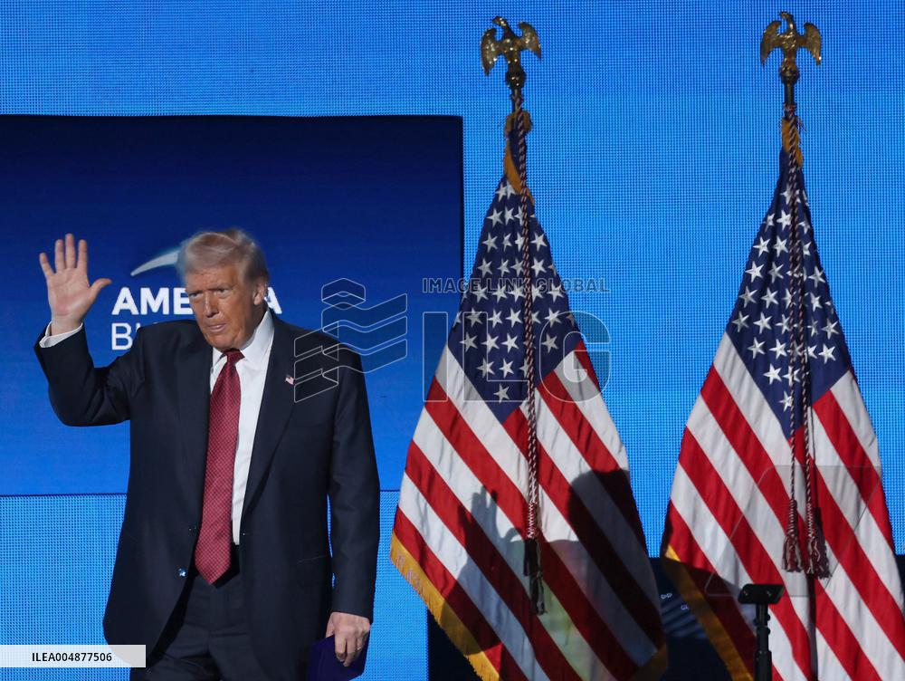 President Trump At American Business Forum - Miami