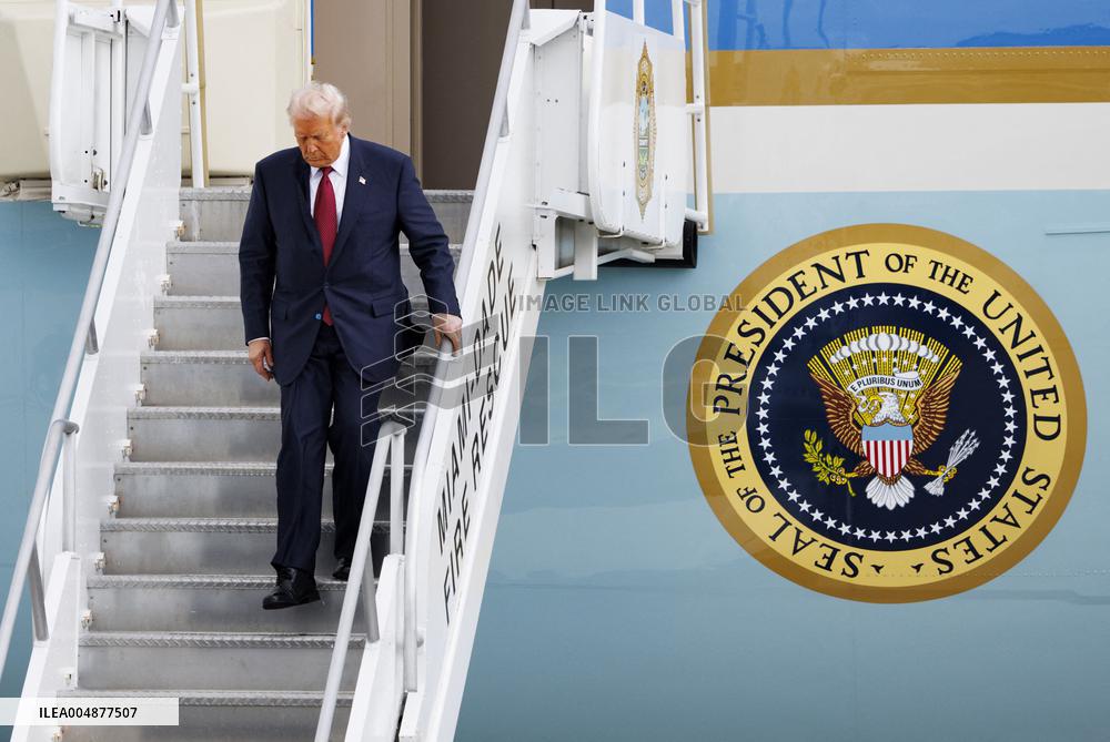 President Trump Arrives In Miami