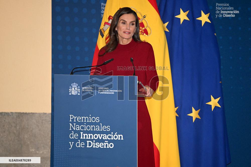 Queen Letizia Presides Over The National Innovation And Design Awards - Madrid