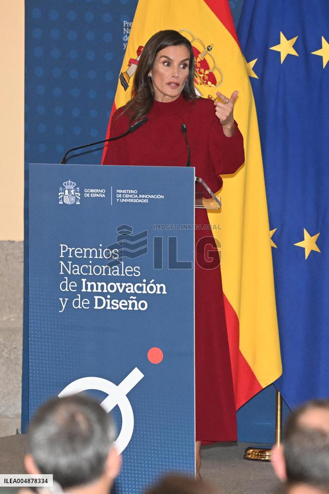 Queen Letizia Presides Over The National Innovation And Design Awards - Madrid