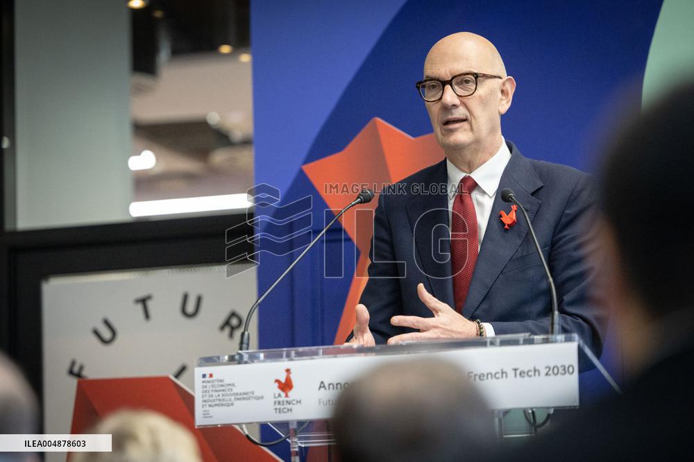 Roland Lescure at the Future4Care Incubator for the French Tech - Paris AJ
