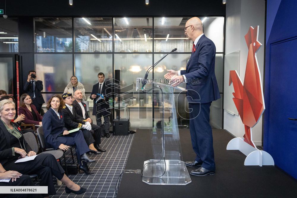 Roland Lescure at the Future4Care Incubator for the French Tech - Paris AJ