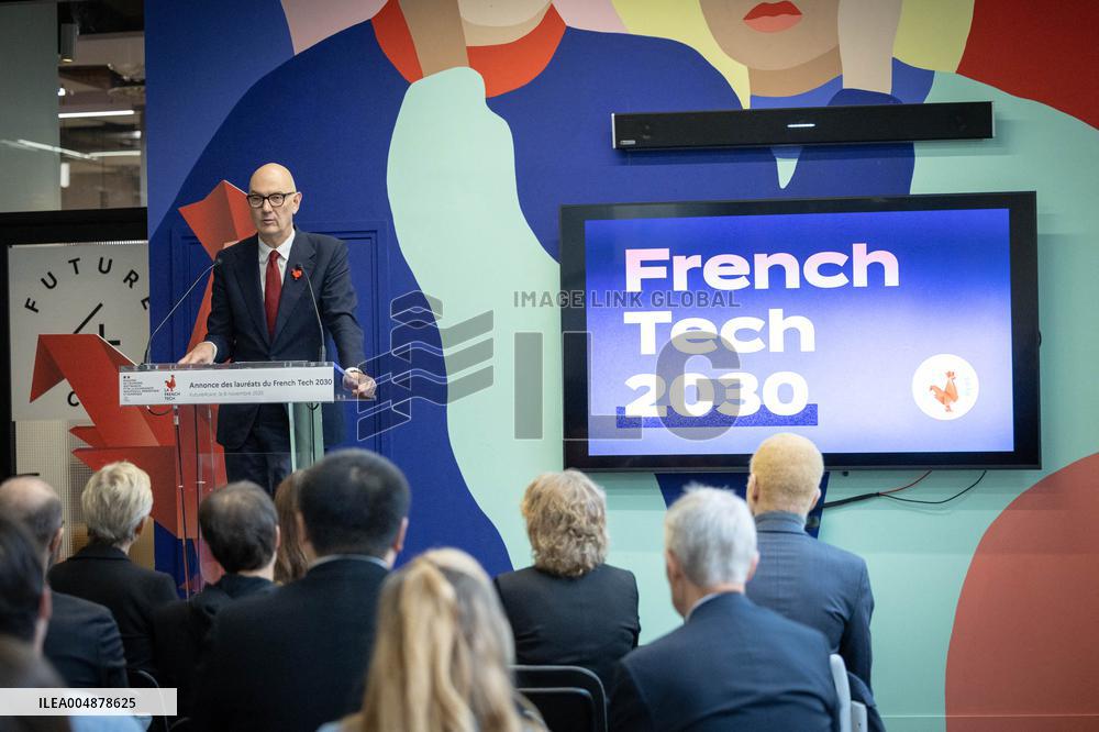 Roland Lescure at the Future4Care Incubator for the French Tech - Paris AJ