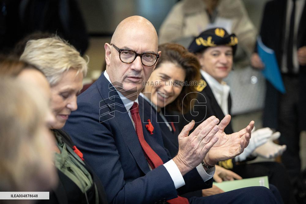 Roland Lescure at the Future4Care Incubator for the French Tech - Paris AJ