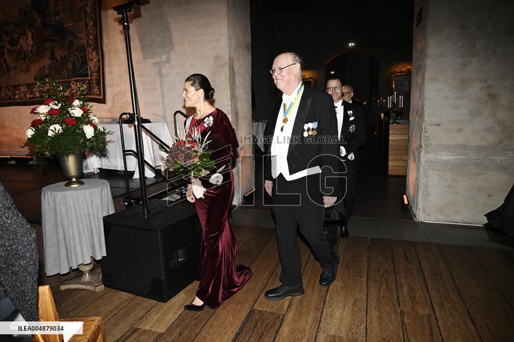 SWEDEN'S CROWN PRINCESS COUPLE AT GUSTAV ADOLF'S ACADEMY