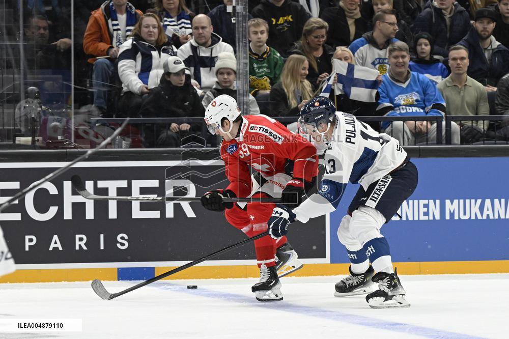 Euro Hockey Tour 2025 in Tampere, Finland - Switzerland vs. Finland