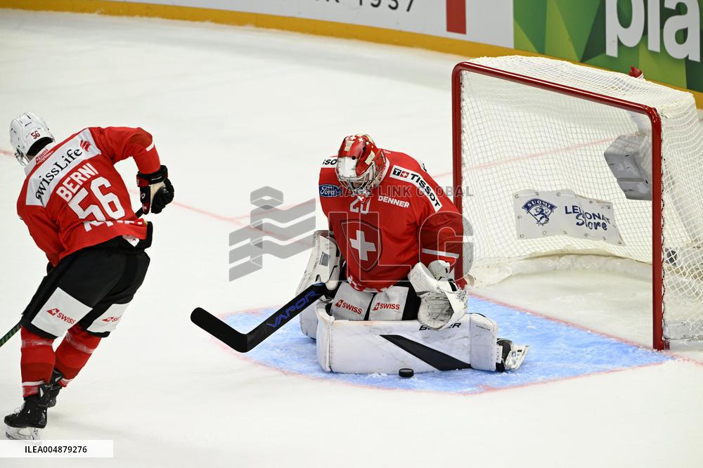 Euro Hockey Tour 2025 in Tampere, Finland - Switzerland vs. Finland