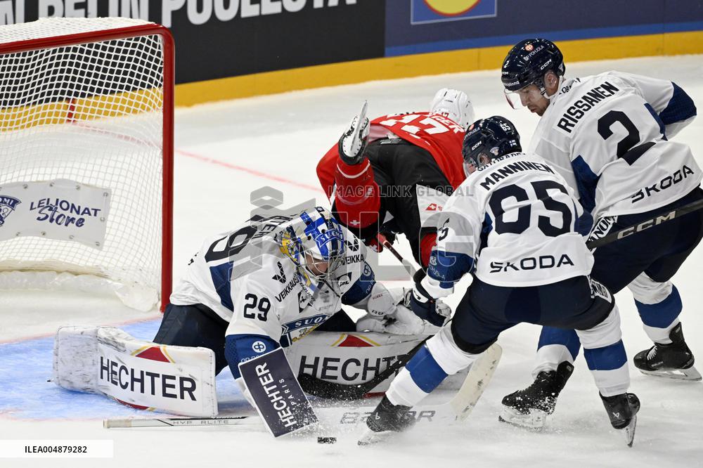 Euro Hockey Tour 2025 in Tampere, Finland - Switzerland vs. Finland