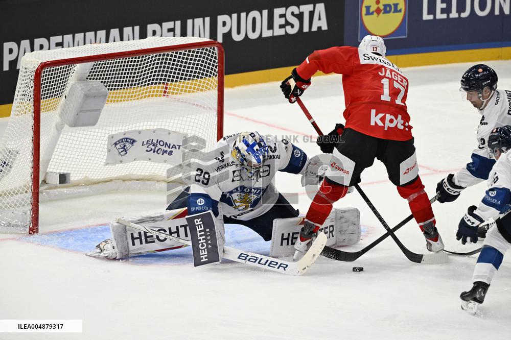 Euro Hockey Tour 2025 in Tampere, Finland - Switzerland vs. Finland