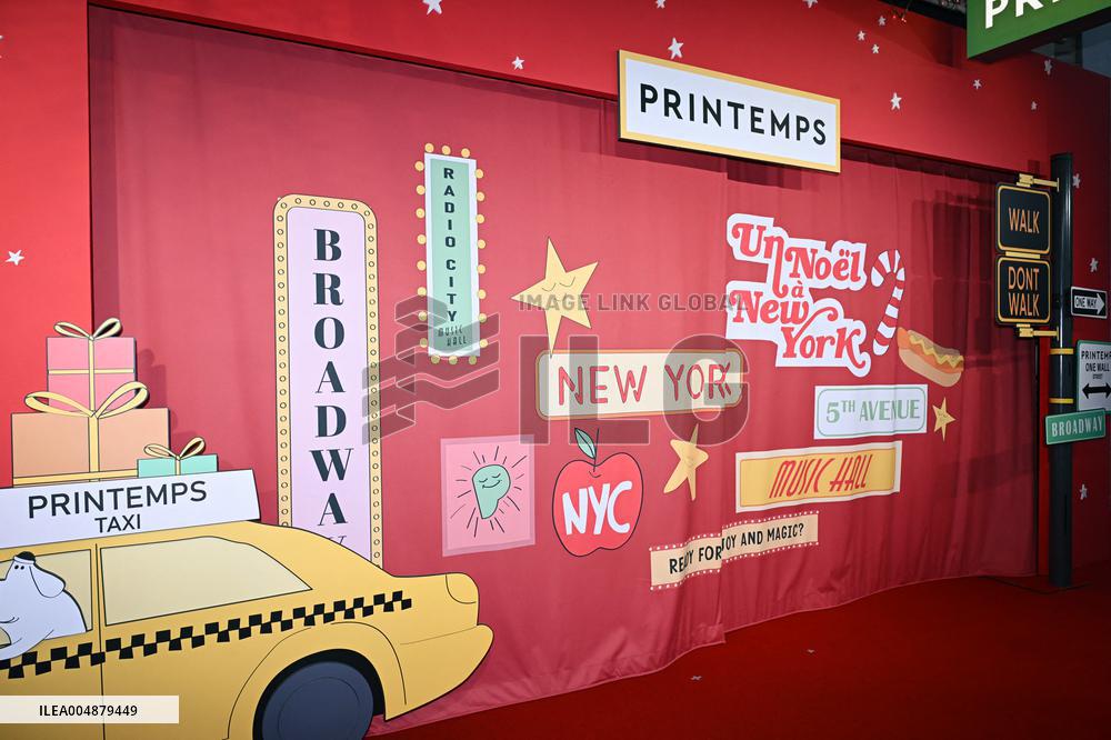 Inauguration of the Printemps Christmas window displays in Paris FA