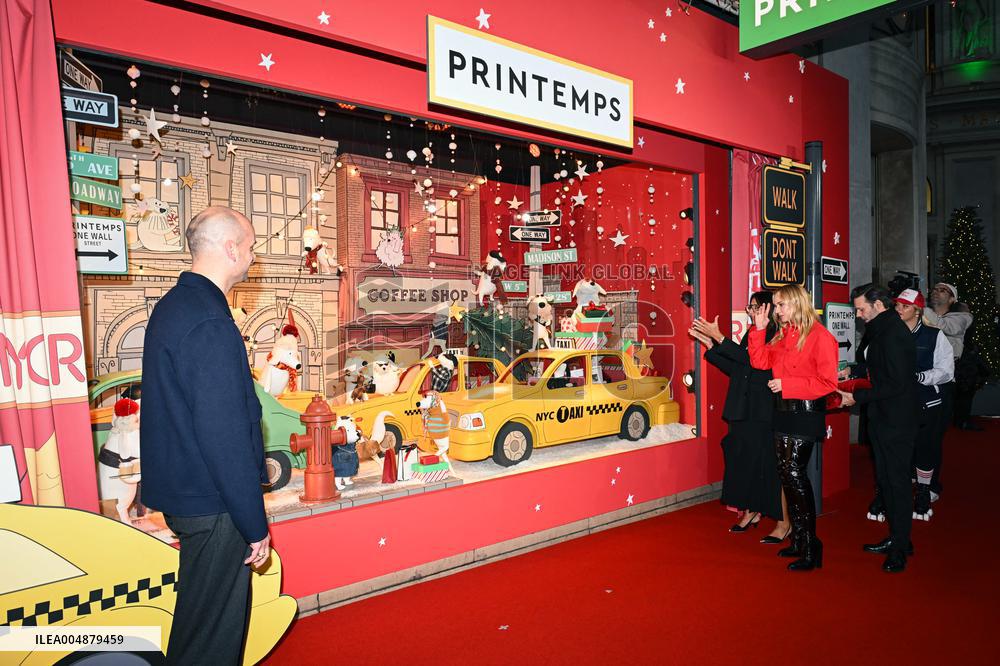 Inauguration of the Printemps Christmas window displays in Paris FA