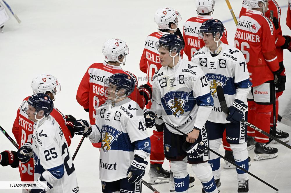 Euro Hockey Tour 2025 in Tampere, Finland - Switzerland vs. Finland
