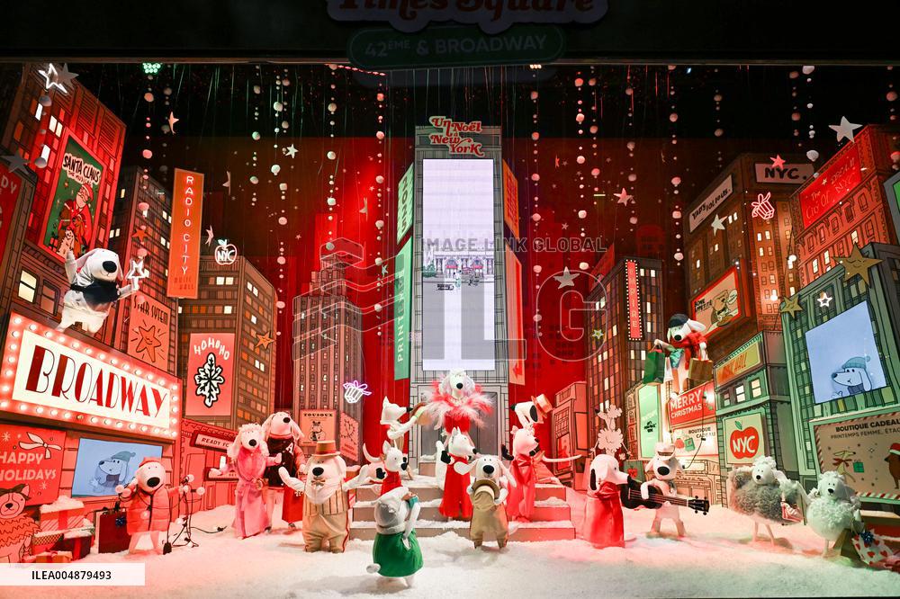 Inauguration of the Printemps Christmas window displays in Paris FA