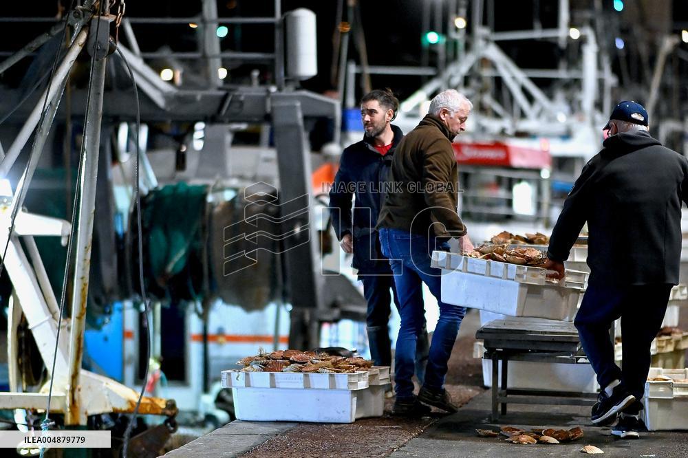 Return From Scallop Fishing - Port-En-Bessin. FC