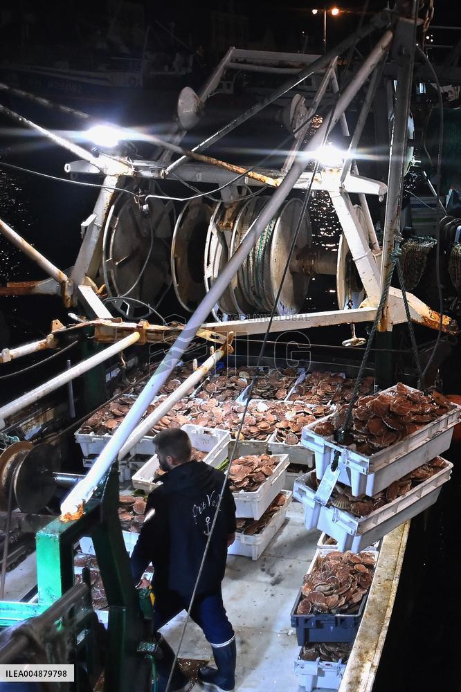 Return From Scallop Fishing - Port-En-Bessin. FC