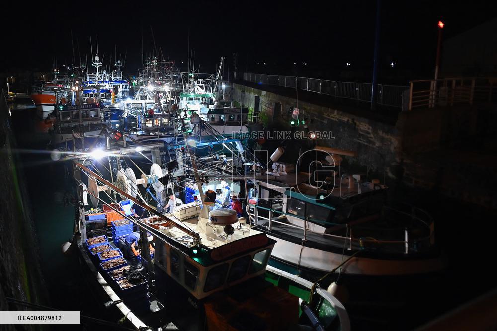 Return From Scallop Fishing - Port-En-Bessin. FC