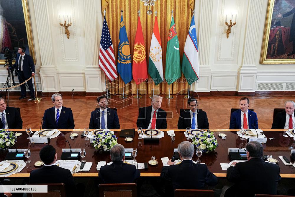Donald Trump Hosts Summit Dinner With Central Asian Leaders - DC