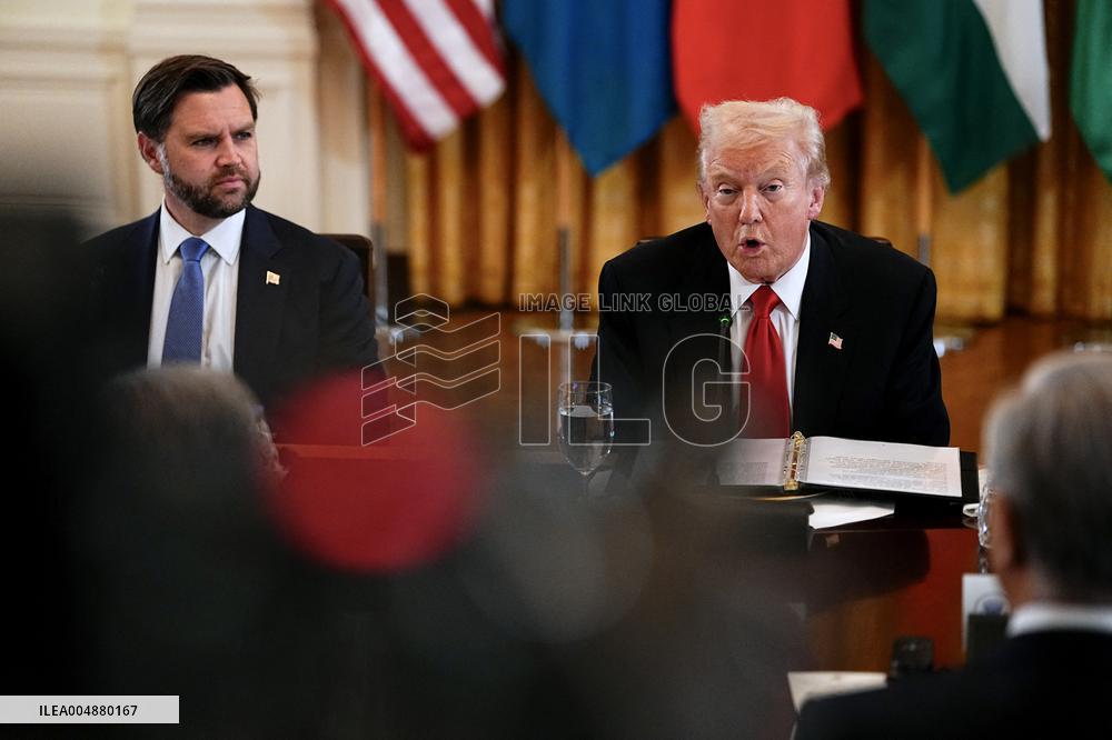 Donald Trump Hosts Summit Dinner With Central Asian Leaders - DC