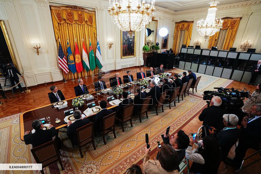 Donald Trump Hosts Summit Dinner With Central Asian Leaders - DC