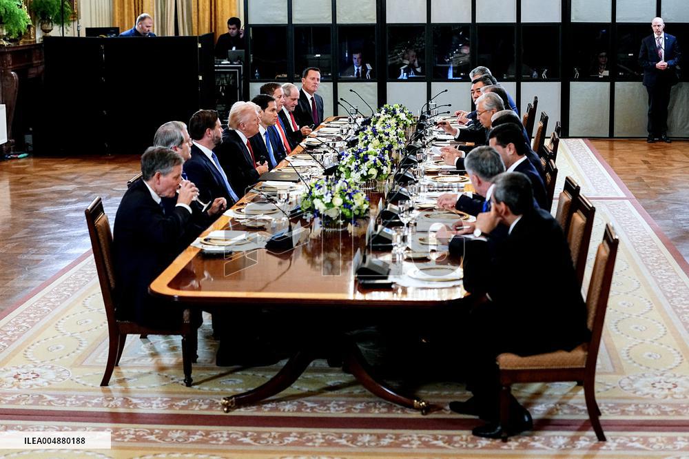 Donald Trump Hosts Summit Dinner With Central Asian Leaders - DC