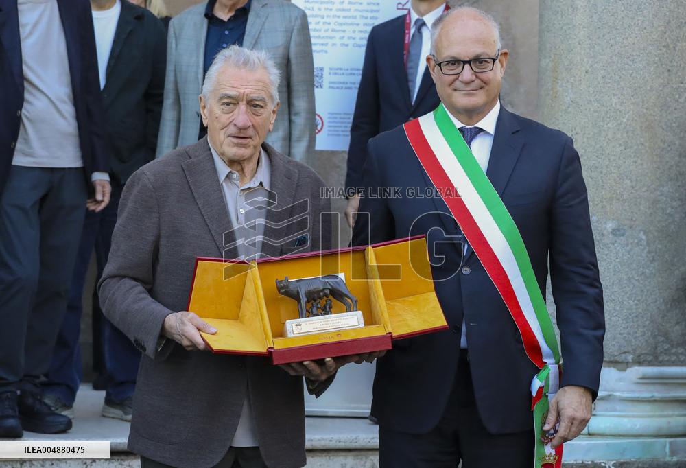 Robert De Niro Receives Lupa Capitolina Award - Rome