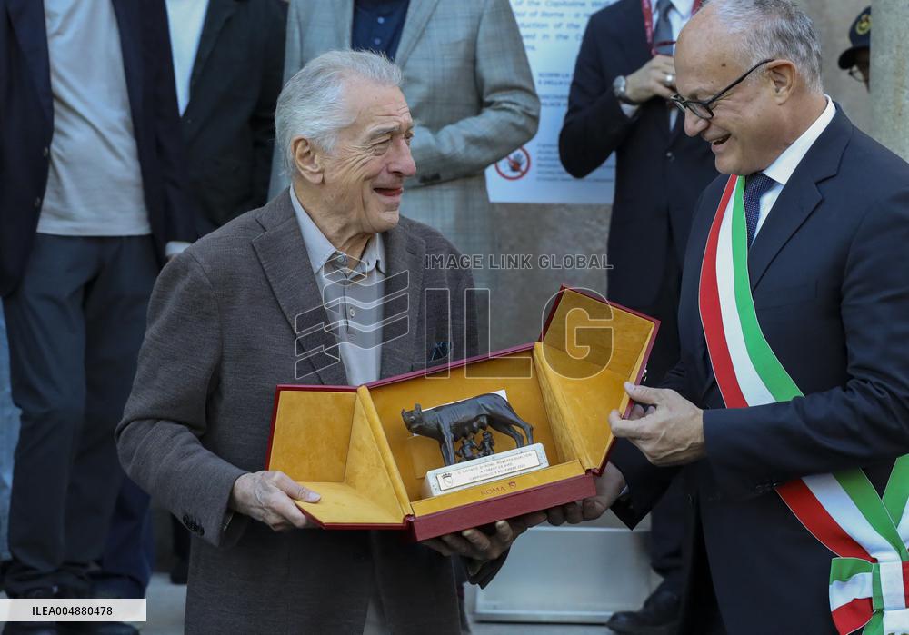 Robert De Niro Receives Lupa Capitolina Award - Rome