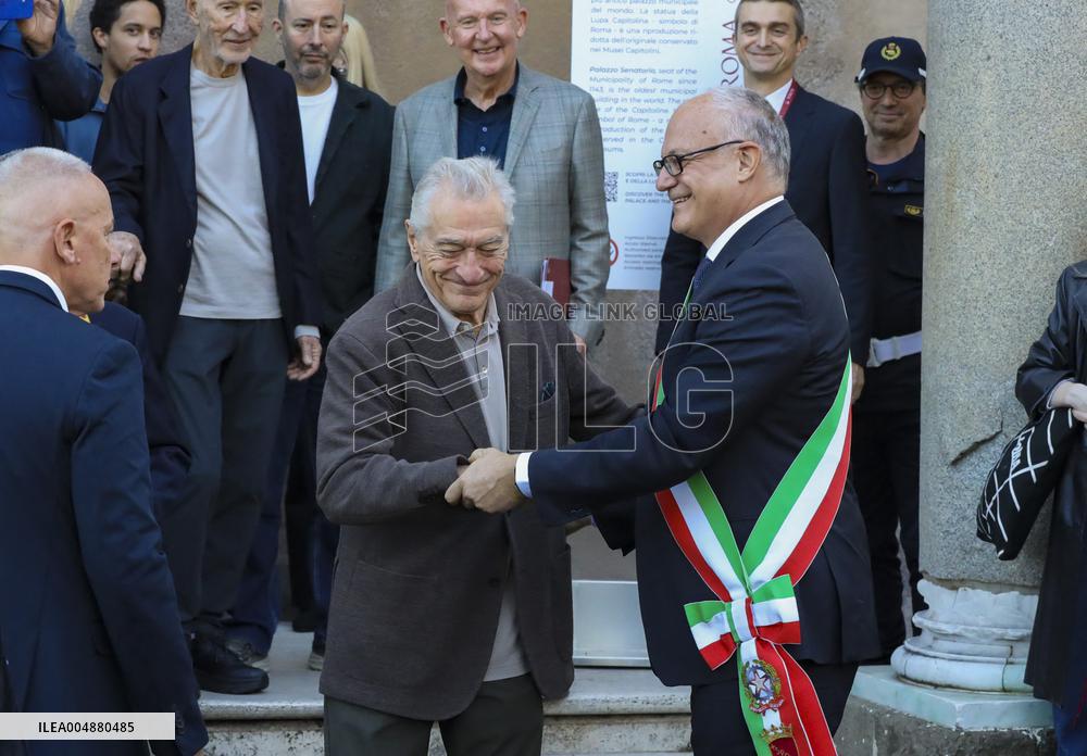 Robert De Niro Receives Lupa Capitolina Award - Rome