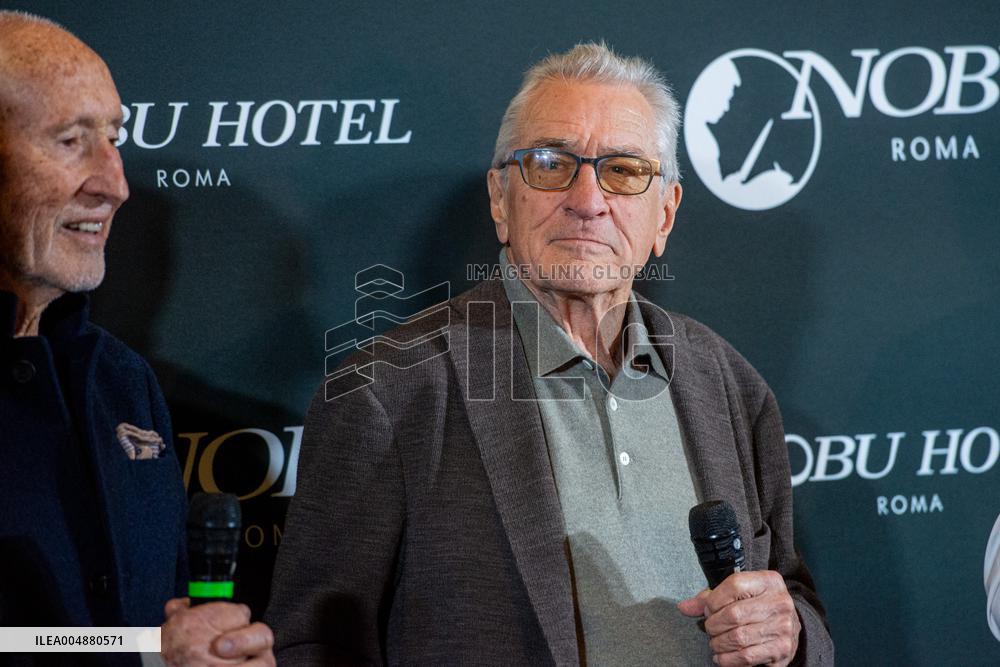 Robert De Niro At Nobu Hotel Sake Ceremony - Rome