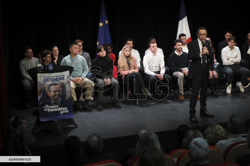 Bruno Retailleau At Public Meeting - Bry Sur Marne