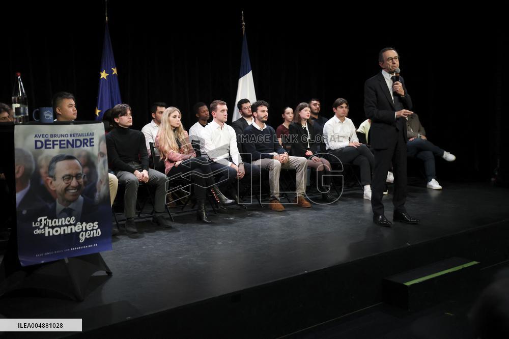 Bruno Retailleau At Public Meeting - Bry Sur Marne