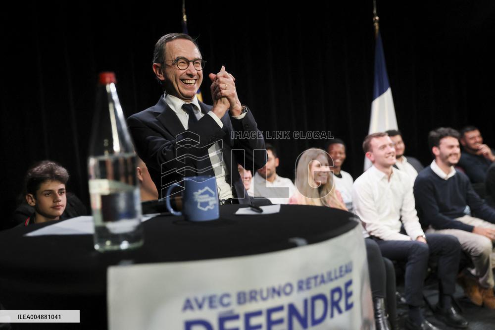 Bruno Retailleau At Public Meeting - Bry Sur Marne