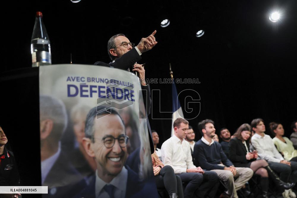 Bruno Retailleau At Public Meeting - Bry Sur Marne