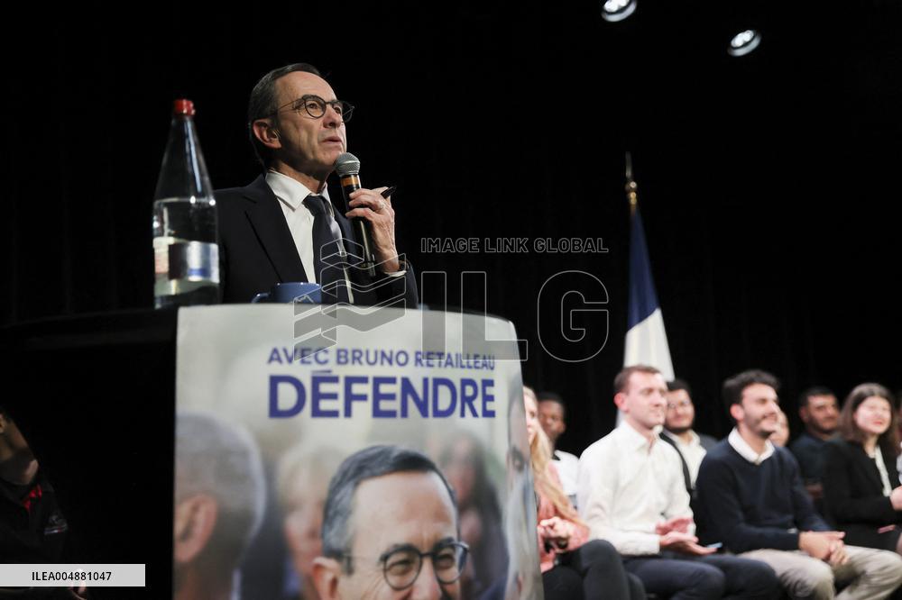 Bruno Retailleau At Public Meeting - Bry Sur Marne