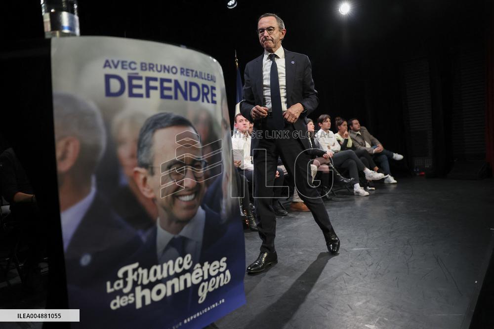 Bruno Retailleau At Public Meeting - Bry Sur Marne