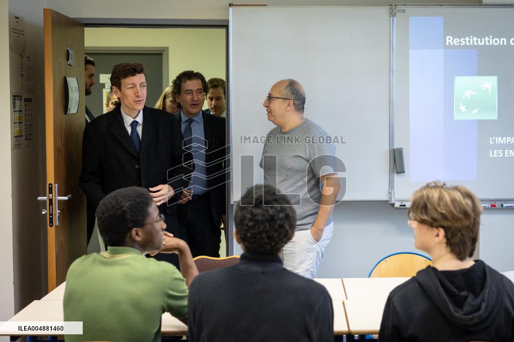 Edouard Geffray visit Gustave Ferrie High School - Paris AJ