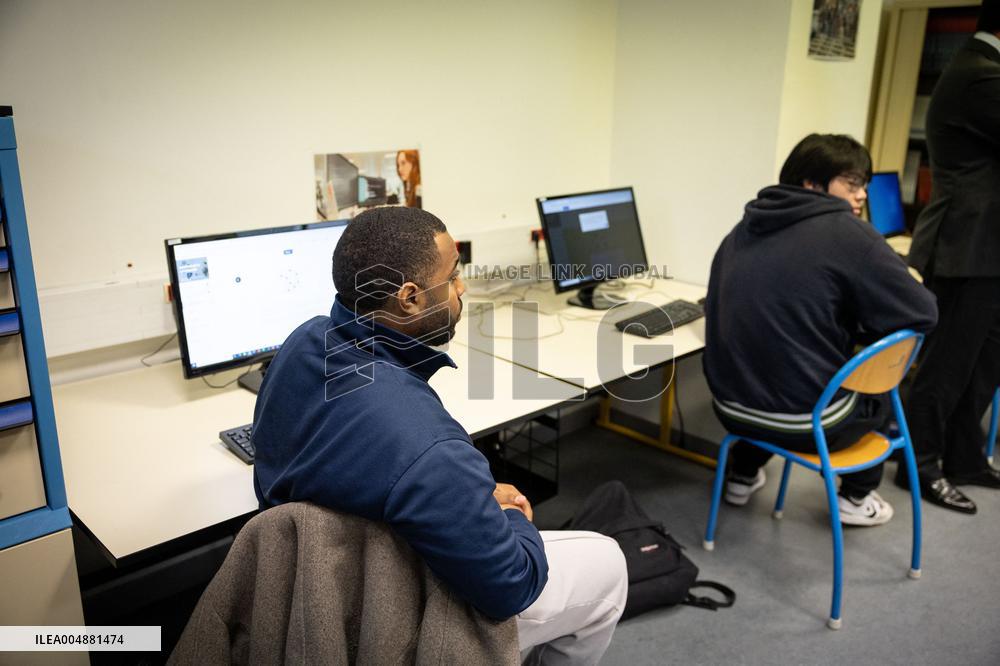 Edouard Geffray visit Gustave Ferrie High School - Paris AJ