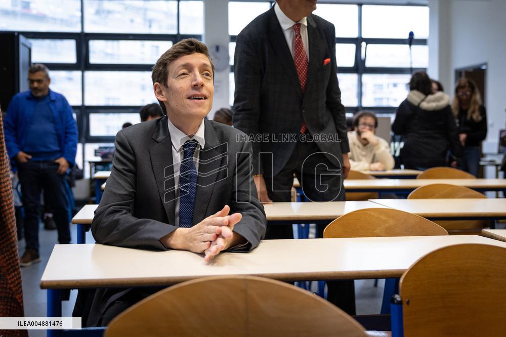Edouard Geffray visit Gustave Ferrie High School - Paris AJ
