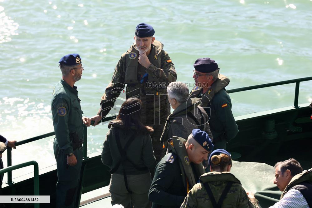King Felipe VI Visits Civil Guard Maritime Unit - Cadiz
